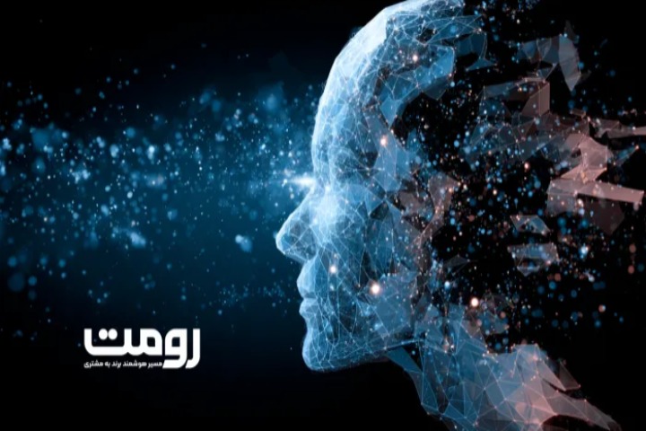 چهره دیجیتالی مفهومی از هوش مصنوعی و فناوری داده | تصویر نمادین از آینده فناوری و یادگیری ماشینی
